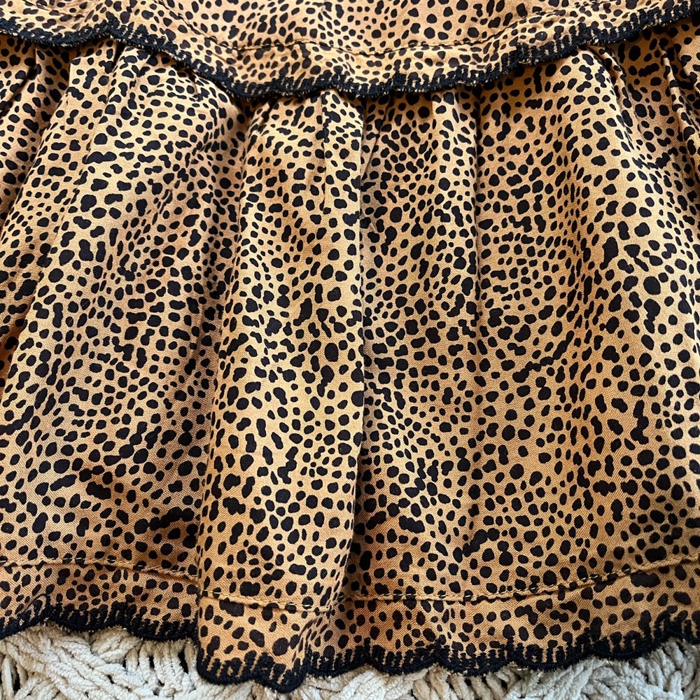 Urban Outfitters Tiered Sleeveless Sundress Mini Dress Animal Print Leopard XS - Picture 8 of 16
